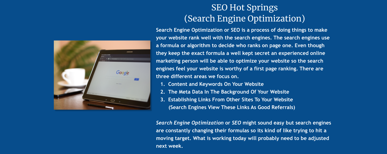 search engine optimization service hot springs arkansas