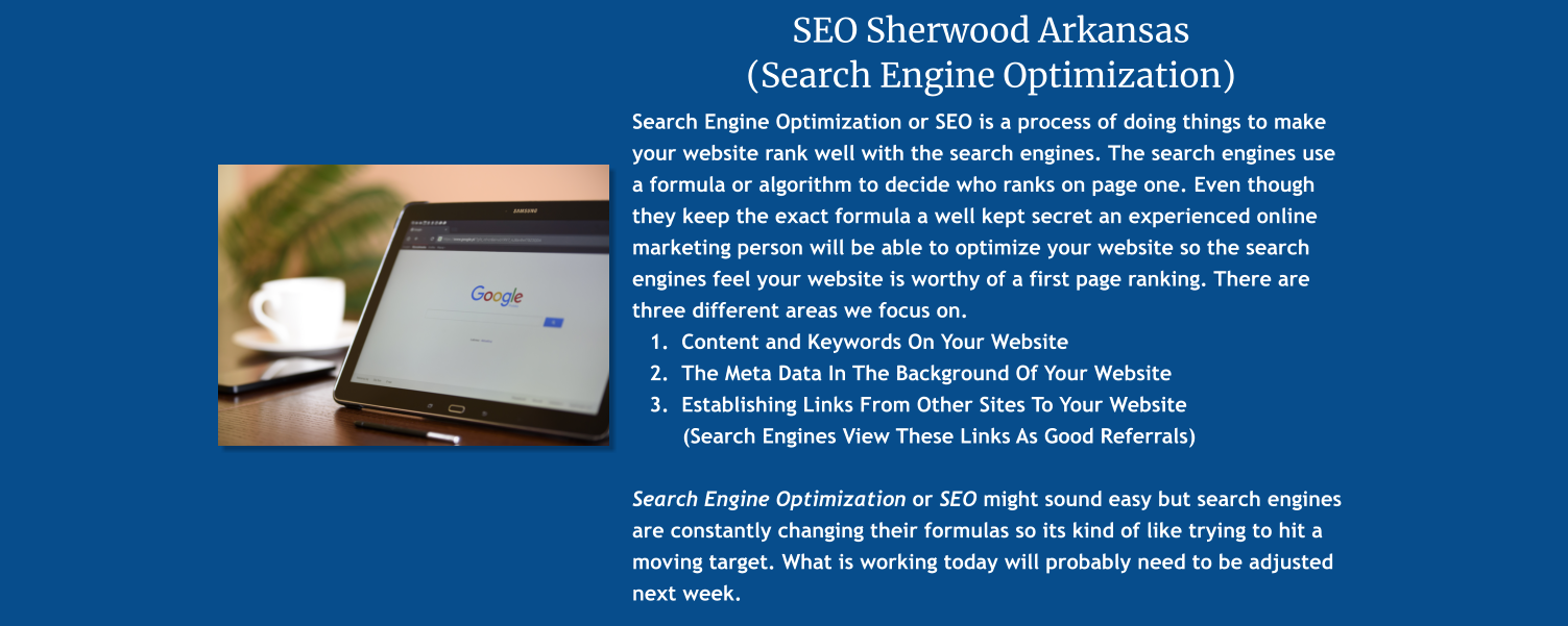 search engine optimization service sherwood arkansas