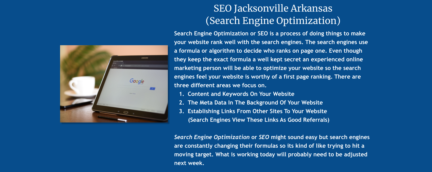 search engine optimization service jacksonville arkansas
