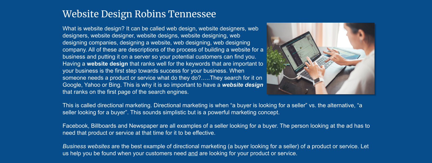 web design robbins Tennessee